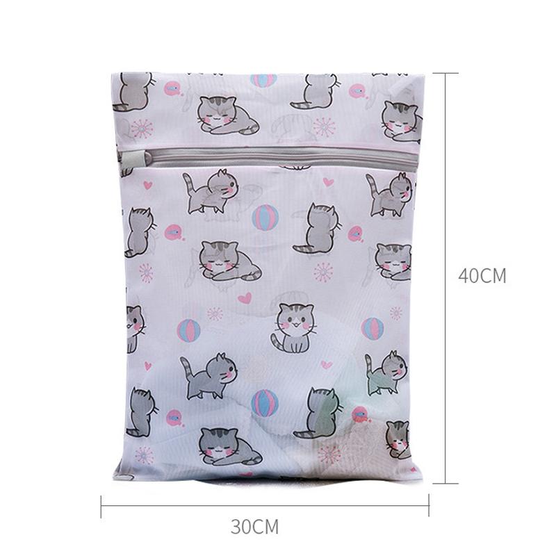 

1 Set Printed Pattern Fine Mesh Clothing Care Washing Bag Household Machine Washing Thicken Mesh Bag Clothes Are Not Deformed