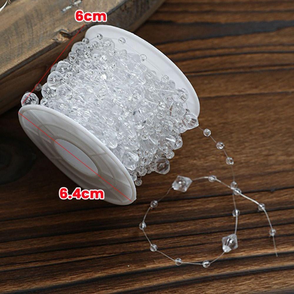 String Bead Xmas Tree Ornaments Transparent Colorful Christmas Scene Decor Props Christmas