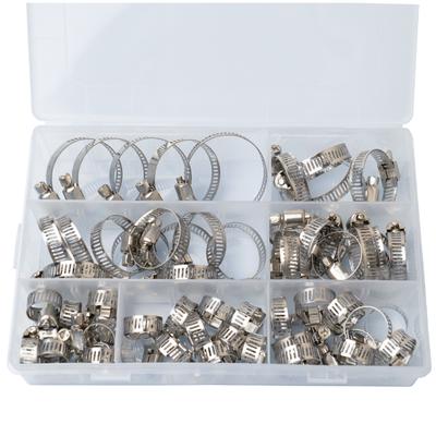 60x Metal Screw Clamps Large Set 8-38mm