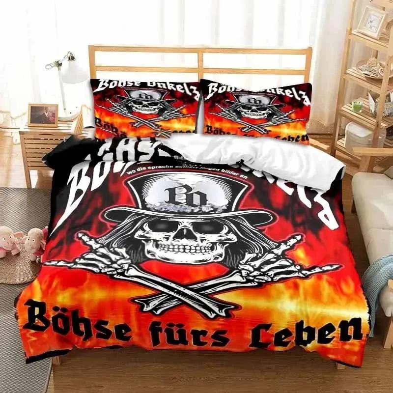 Band Böhse Onkelz Double Bedding Set All Season 3 Piece Duvet Cover Set Quilt Cover For Double And King Bed Duvet Cover Bed