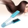 Multifunction Hair Straightener Clamp Brush Blue Hair Straightening Splint Comb  Salon Use