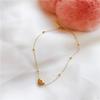 Double Layer Gold Heart Necklace And Anklet Set