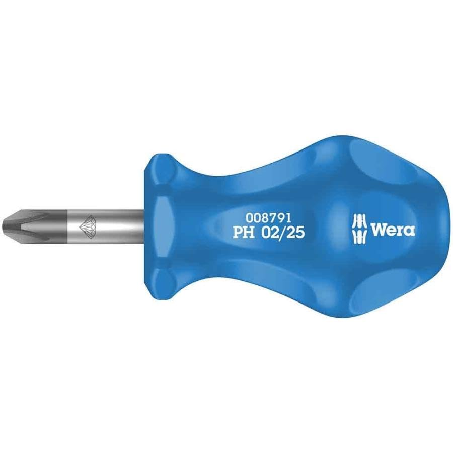 

WERA 50 SPH PH2x25mm Diamond Stubby Driver синий