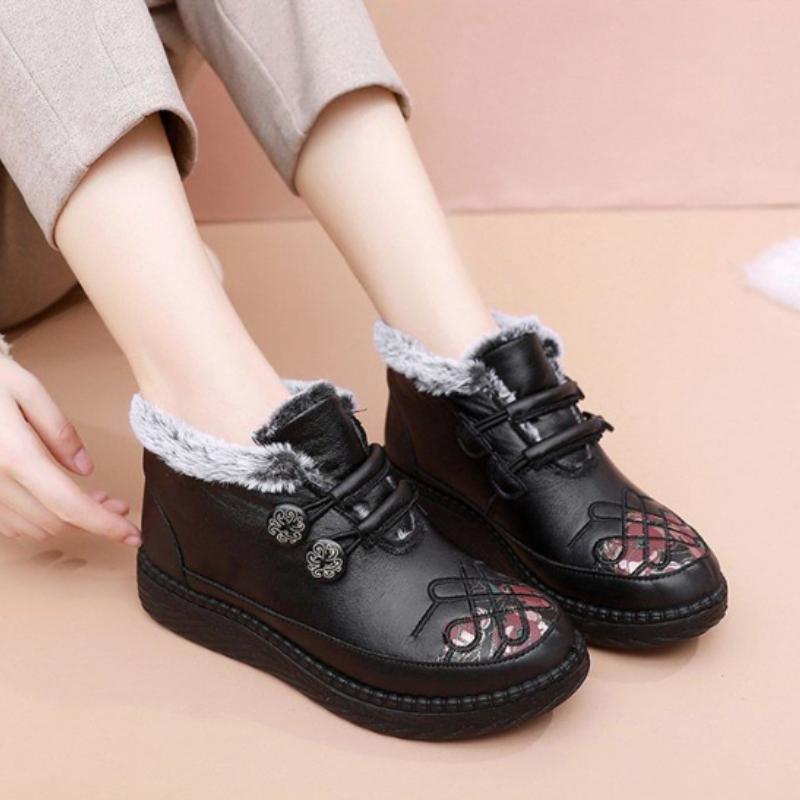 Winter New Style Shoes Thick Warm Shoes Non-Slip Soft Sole Snow Boots Women Shoes