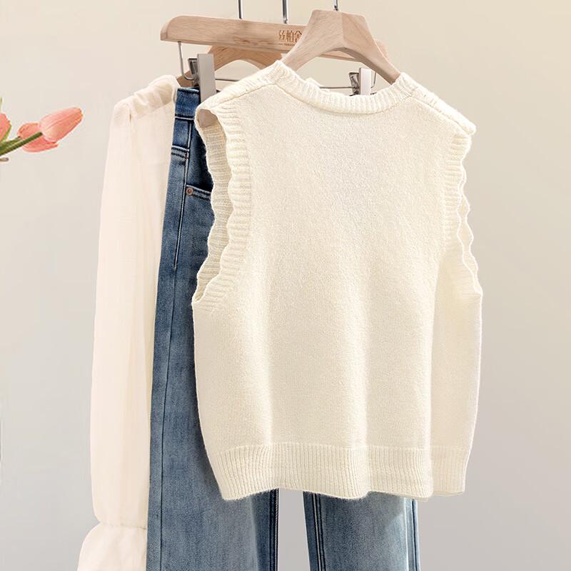 Sibaiche Women's V-Neck Knit Vest