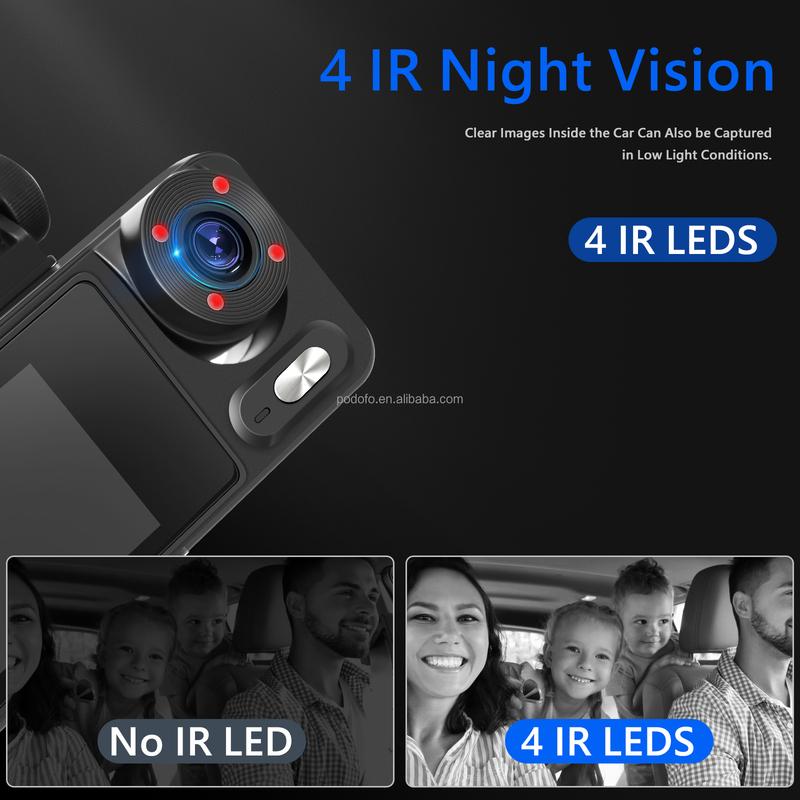 2/3 Camera Dash Cam W/ IR Night Vision Loop Recording & 2" IPS Screen 1080P DVR recorder, video recorder,Car accessories
