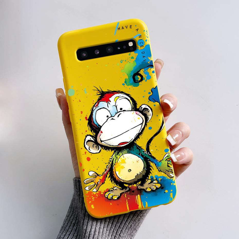 For Samsung S10 5G Case SM-G977N SM-G977B Cute Cat Cartoon Frog Phone Cases For Samsung Galaxy S10 5G Back Cover Silicone Bumper