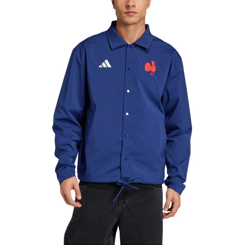 

Adidas SS25 Минималистичный Логотип Бренда Повседневная Мода Спортивная Куртка Мужская Куртка Темно-синяя JP0365 L