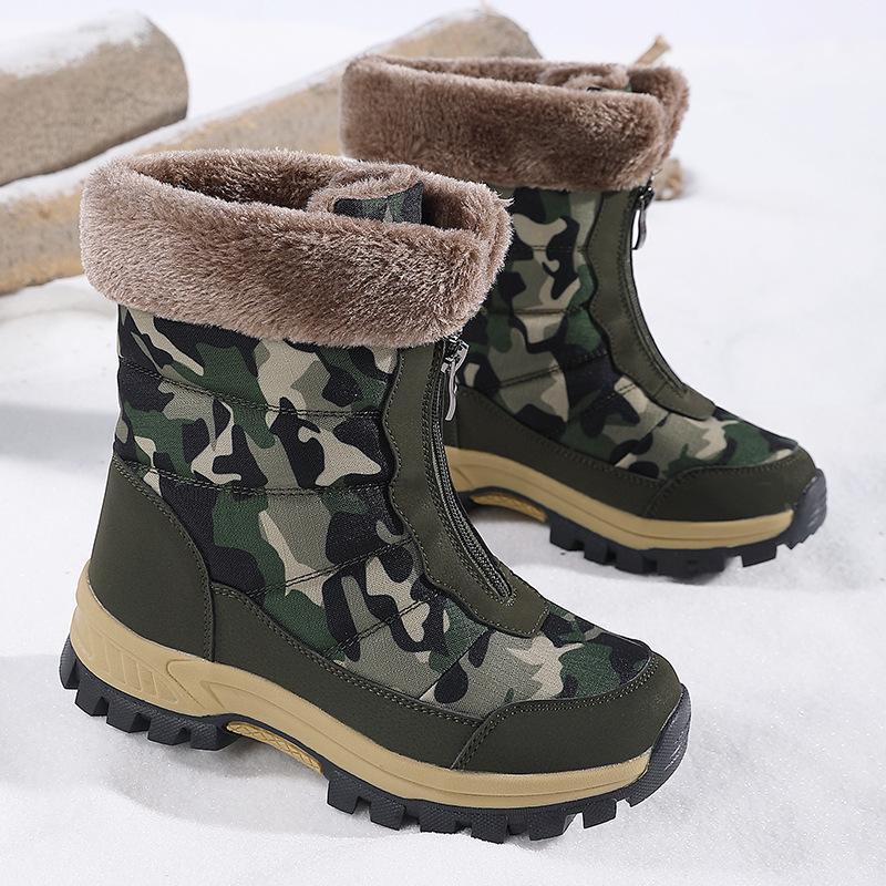 Women Boots Winter Luxury Platform Waterproof Snow Boots Fur Warm Non-slip Thicken Mountaineering Outdoor Travel Shoes Plus Size