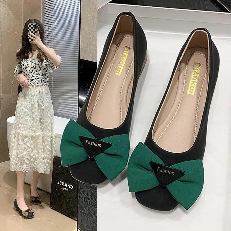 Woman Flats With Bow Lastest Korean Style Shoes for Women Beau Today Wholesale Quick Delivery Chic Point Summer Spring