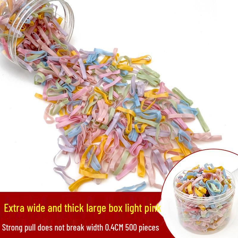 Children's Extra Thick Black Elastic Hair Ties - No Damage, High Elasticity