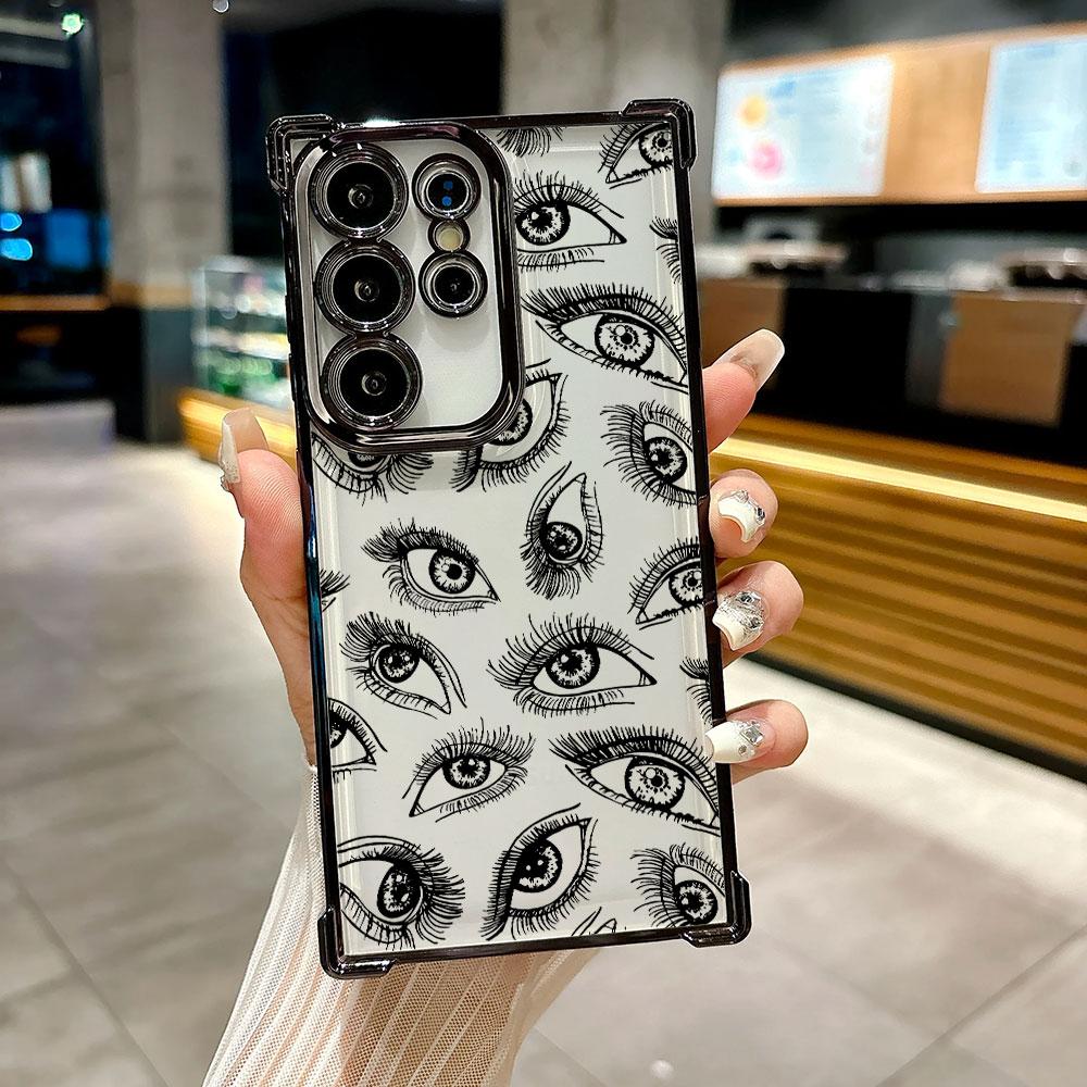The Evil Eye Blue Eyes Coque For Galaxy S26 Ultra Phone Case For Samsung S26 S25 S24 S23 S21 Ultra S20 FE S25 Plus 5G Soft Cover