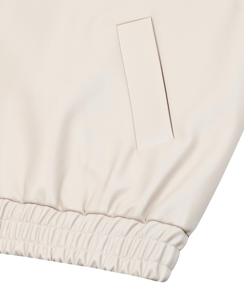 Standarderror 87-Stan009 [Renewal] Standard Blouson Leather Jacket Ivory (B Type)