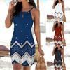 Women's Strappy Floral Print Mini Dress For Summer Stylish Beach Getaways
