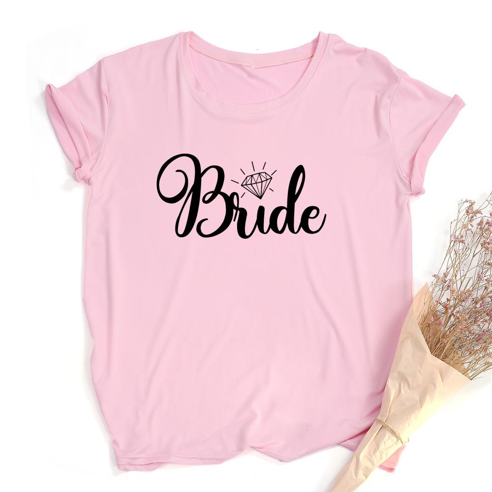 Bride Bachelorette Party Brides Team Maid Of Summer Women T Shirt Casual Wedding Female Tops