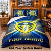 Leeds United Pattern Bedding 3Pcs Set Custom Name, Bed Sheet And Pillowcases For Home Bedroom