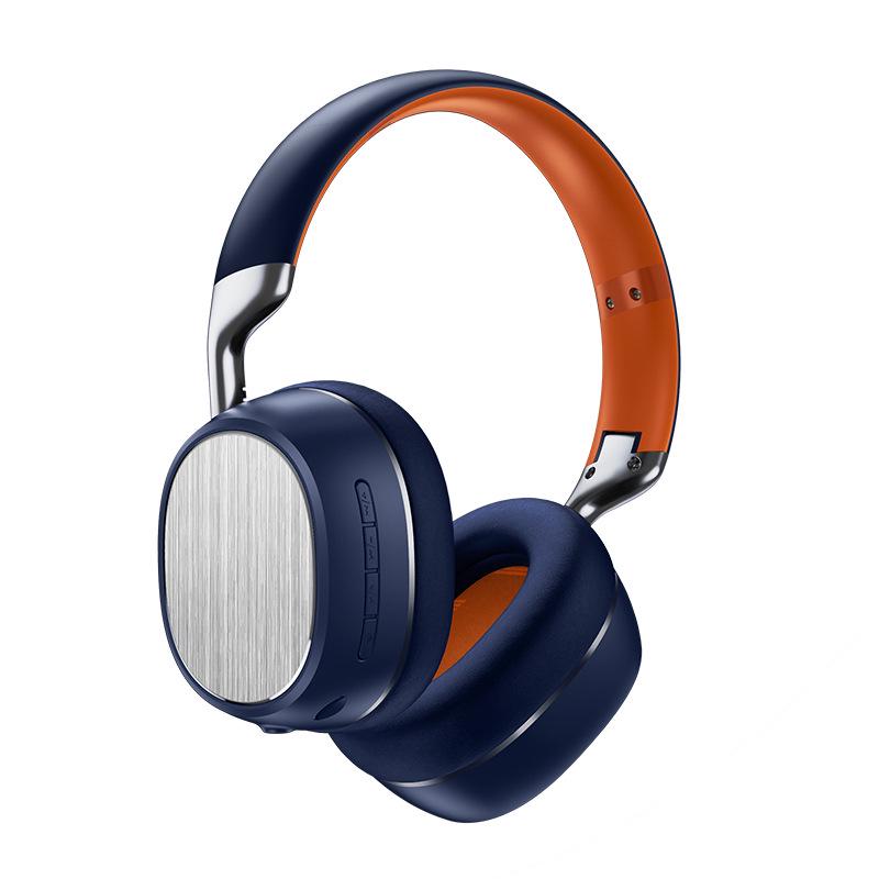 Business Style Gold Thread Over-Ear Bluetooth Headphones: High-Quality Sound for Wireless Gaming