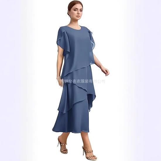 Women's Summer New Loose Chiffon Irregular Fashion Casual Dress