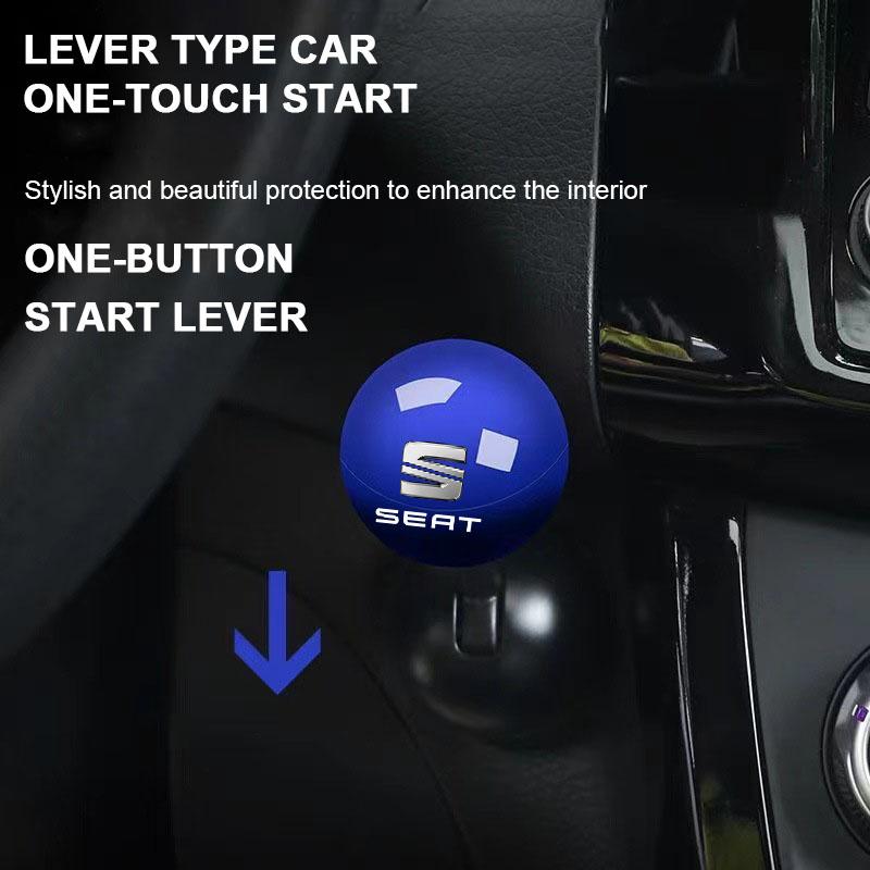 Car Logo Push Start Button Lever Creative Protective Cover for Seat Leon FR Altea Ibiza Toledo Cordoba Arona Ateca Alhambra MK3
