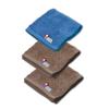 Made In Certified Imabari Towel First Set of 3 1 Soft and Fluffy Special Cotton Japan, Handkerchiefs, 25x25cm, (2 Brown, Blue), Yarn, 100%