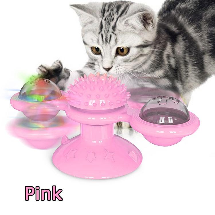 New Windmill Cat Toy Turntable Teasing Pet Toy Scratching Tickle Cats Hair Brush Funny Entertainment Toy for Cat