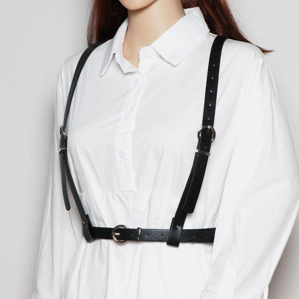 

Body Bondage High Waist Women Belt Corset Top Belt Vest Suspender Belts PU Leather Cummerbund