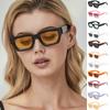 European American Woman Fashion Retro Square Sunglasses Male Punk Neutral Black Eyeglasses For Men Women Shade