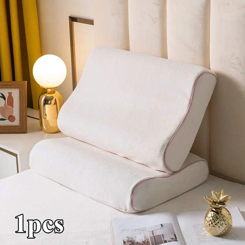 Einfarbige Bettwäsche, weicher Kissenschutz, Kissenbezug, minimalistischer Stil, Baumwoll-Latex-Kissenbezug