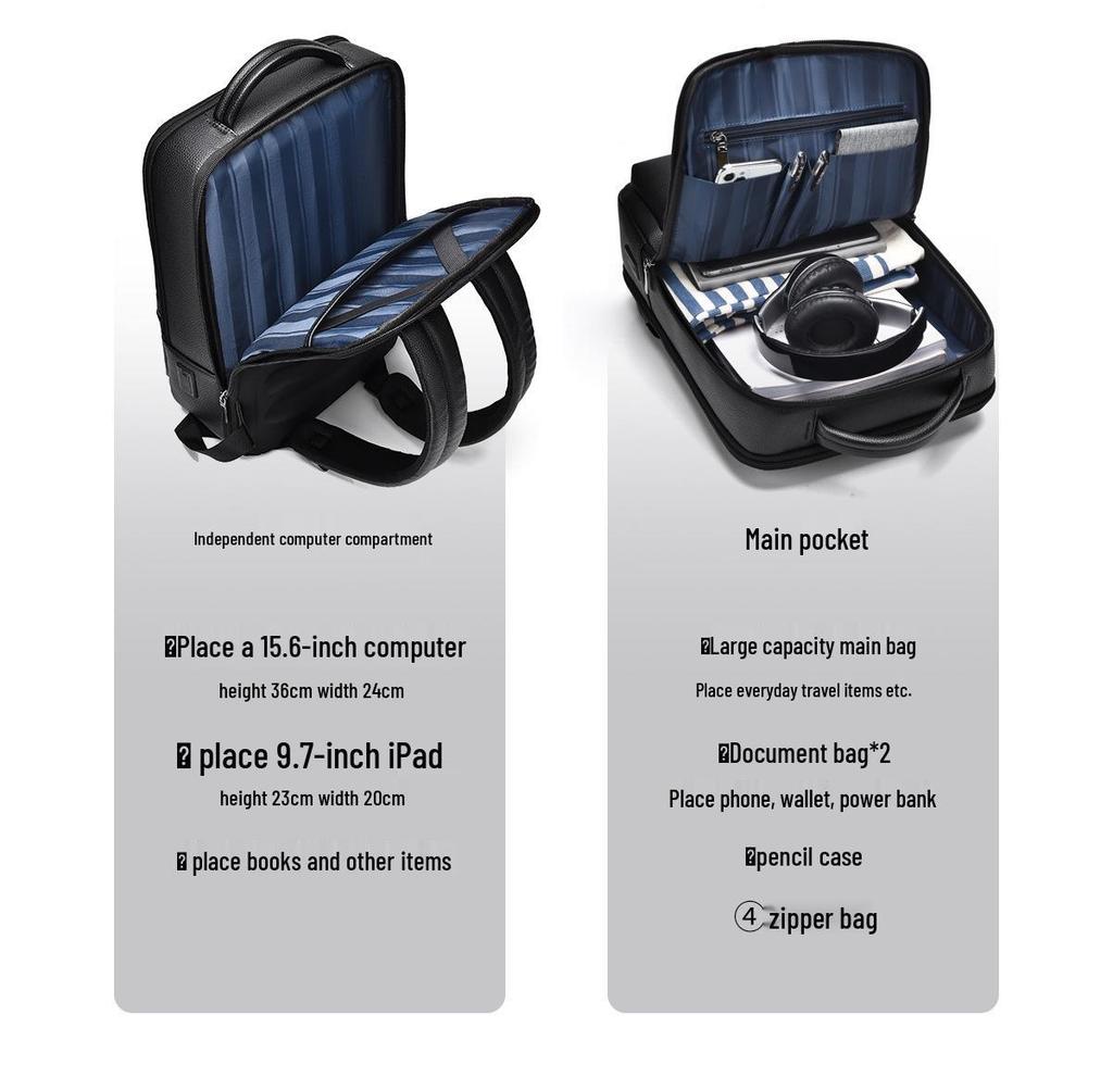 תרמיל עסקי ונסיעות אופנתי לגברים בעל קיבולת גבוהה