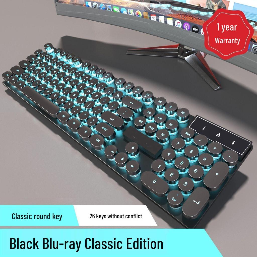 Universal Luminous Wired Keyboard & Mouse Set for Gaming and Office Use
