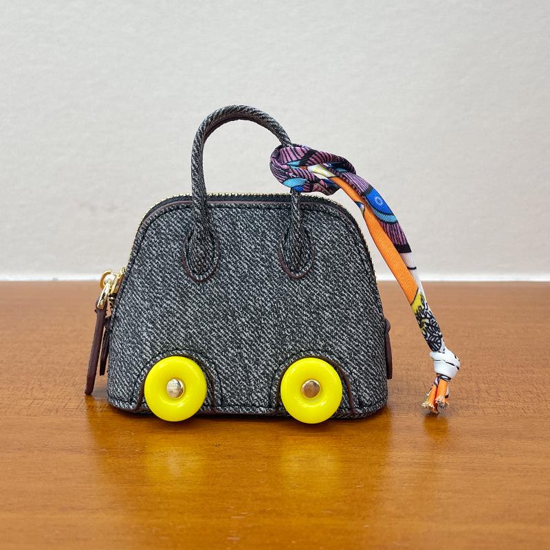 Mini Wheel Shell Bag Charm: Cute Coin Purse & Earphone Accessory - New Bowling Bag Charm