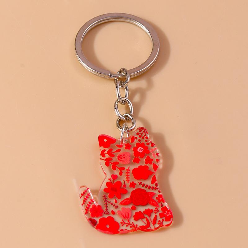 Lovely Acrylic Frog Keychain Men Women Animal Keyring Pendants for Car Key Holder Handbag Decor Handmade Jewelry Gifts