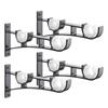 4Pcs Aluminum Alloy Double Curtain Rod Bracket Holder Set Hanging Curtain Bracket Window Track Holder For Bedroom And Home Use