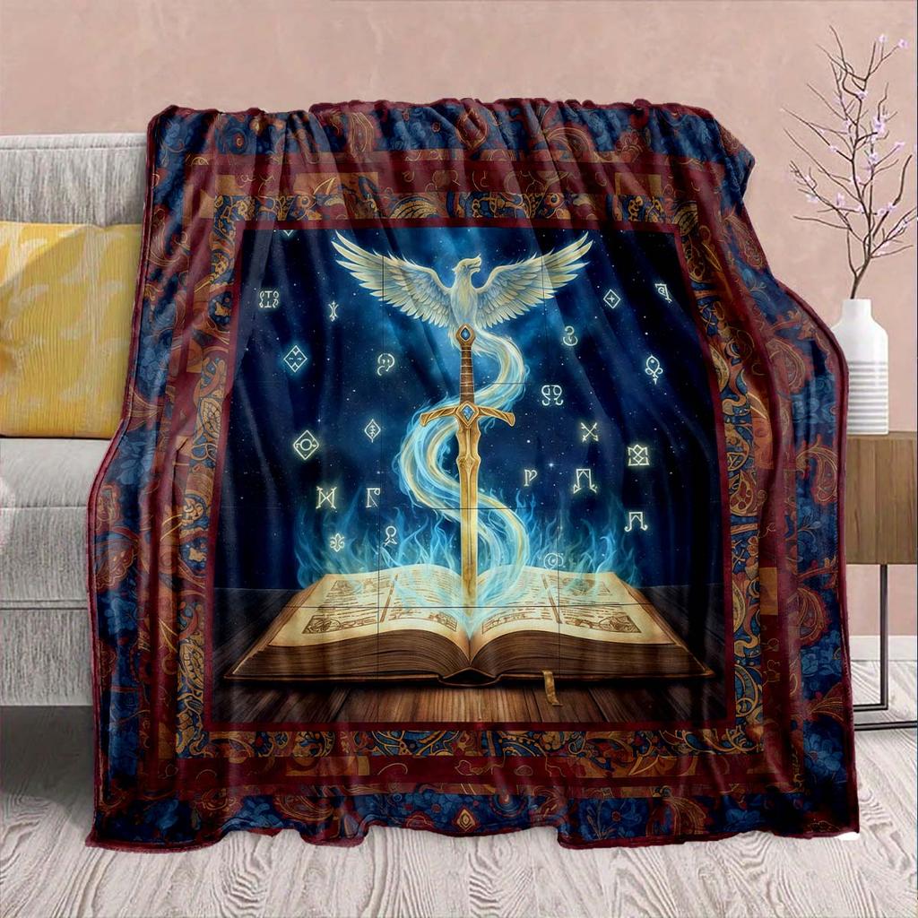 Harry Potter Magic Owl Flannel Blanket - Soft Warm Perfect for Sofa, Bedding Camping Travel Office Home Decor -QJY