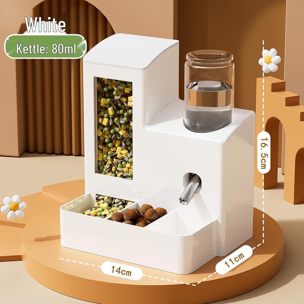 Golden Hamster All-in-One Feeder & Leak-Proof Water Dispenser