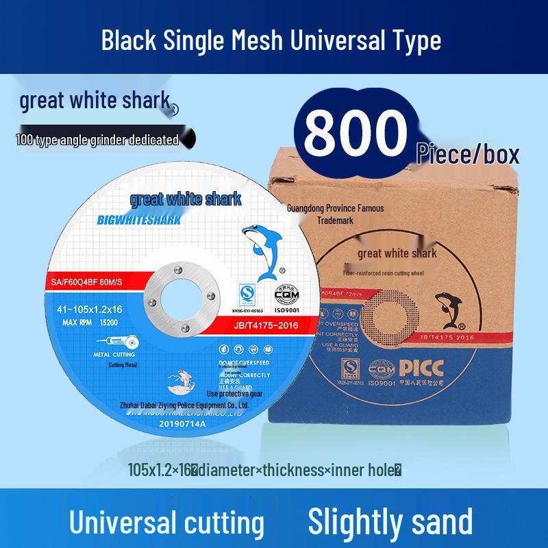 Great White Shark Angle Grinder: Stainless Steel Resin Cutting and Polishing Disc