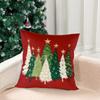 Home Textile Christmas Pillow Cover Xmas Trees Pattern Breathable Christmas Tree Pillow Cover Comfortable Cushion Cover