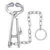 1pcs Cattle Nose Plier with Chain Stainless Steel Cow Traction Clamp Cow Nose Fixed Nose Bovine Piercing Device Drilling Tool