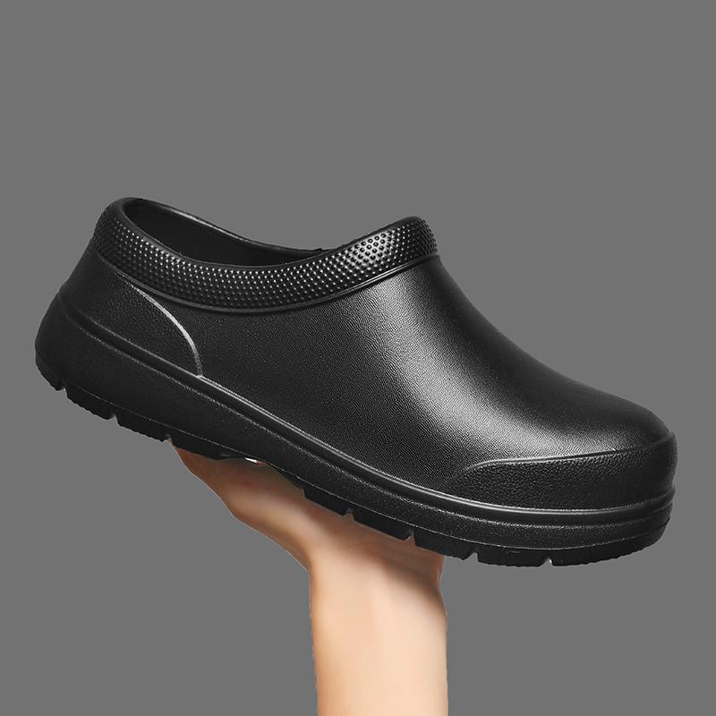 Fashion Summer Chef Shoes Anti Slip and Oil Proof Work Shoes Lazy Slippers Casual Trendy Slipper One Step Fashion Garden Shoes For Beach