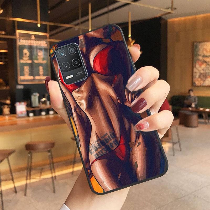 Sexy Ärmel Tattoo Mädchen Telefon Fall für OPPO Realme GT 2 Pro X2 Pro XT C25S 8 7 6 Pro 6i GT Master C3 C21 C21Y C11 X3 SuperZoom