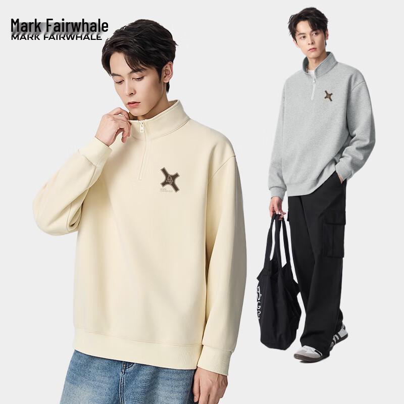 

Mark Fairwhale Men s Heavyweight Half-Zip Stand Collar Sweatshirt L