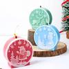 Silicone Christmas Candle Molds Handmade Santa Claus Elk Snowman Plaster Candle Ornaments Relief Christmas Ball DIY Crafts
