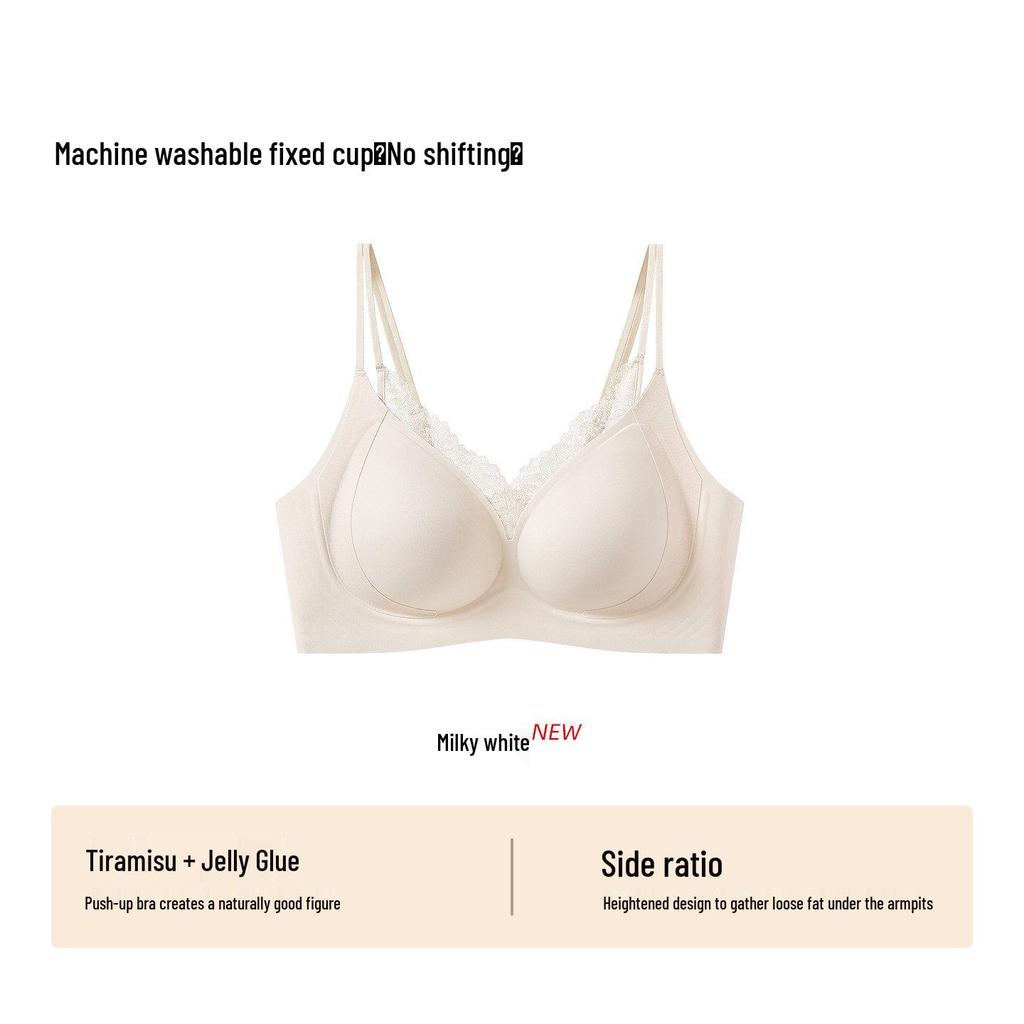 Seamless Lace Push-Up Bra for Small Busts - New 2026 Style, No Underwire, Side Support, Anti-Sagging
