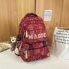 Bear Pattern Print Backpack With Nylon Construction Ergonomic Air Cushion Straps