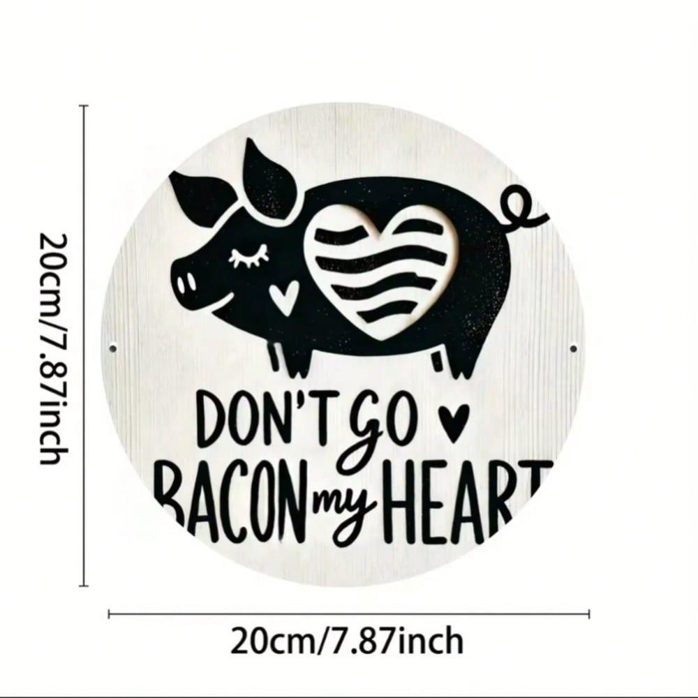 Pig Themed Metal Tin Sign Wall Decor For Man Cave Home Garden Bar