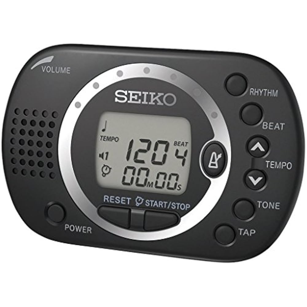SEIKO Seiko Digital Metronome Black DM110B Music Stand Mount with Slit