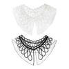 White Embroidered Fashion Collar Tulle Unique Patterns Lightweight Breathable Layering Piece