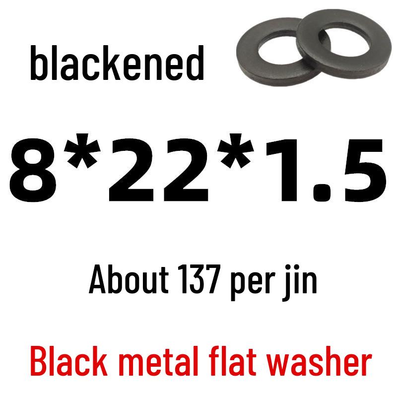 Thickened Black Iron Flat Washer for Screws, Non-standard Round Design