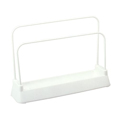 LEC Slim Cutting Board Stand (Cutting Board Stand) White K-454 with Water Tray