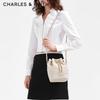 CHARLES & KEITH Quilted Chain Shoulder Bucket Bag